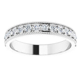 14K White 3/8 CTW Lab-Grown Diamond Anniversary Band