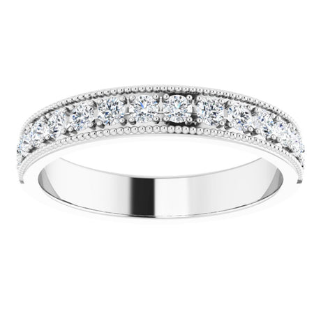 14K White 3/8 CTW Lab-Grown Diamond Anniversary Band