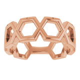 14K Rose Geometric Ring