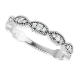 14K White Gold 1/5 CTW Natural Diamond Infinity-Inspired Anniversary Band
