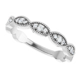 14K White 1/5 CTW Natural Diamond Infinity-Inspired Anniversary Band