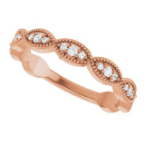 14K Rose Gold 1/5 CTW Lab-Grown Diamond Infinity-Inspired Anniversary Band