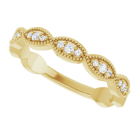 14K Yellow Gold 1/5 CTW Lab-Grown Diamond Infinity-Inspired Anniversary Band