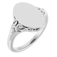 Sterling Silver Oval Signet Ring