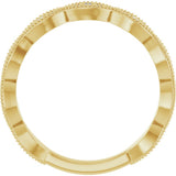 14K Yellow Gold 1/5 CTW Lab-Grown Diamond Infinity-Inspired Anniversary Band