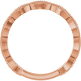 14K Rose Gold 1/5 CTW Lab-Grown Diamond Infinity-Inspired Anniversary Band
