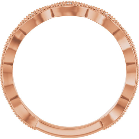 14K Rose Gold 1/5 CTW Lab-Grown Diamond Infinity-Inspired Anniversary Band