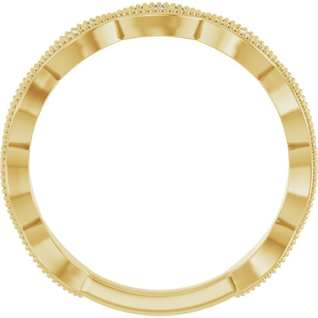 14K Yellow Gold 1/5 CTW Lab-Grown Diamond Infinity-Inspired Anniversary Band