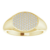 14K Yellow 1/3 CTW Natural Diamond Signet Ring