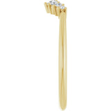 14K Yellow Gold 1/8 CTW Natural Diamond Contour Band