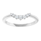 14K White Gold 1/8 CTW Natural Diamond Contour Band
