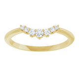 14K Yellow 1/8 CTW Natural Diamond Contour Band