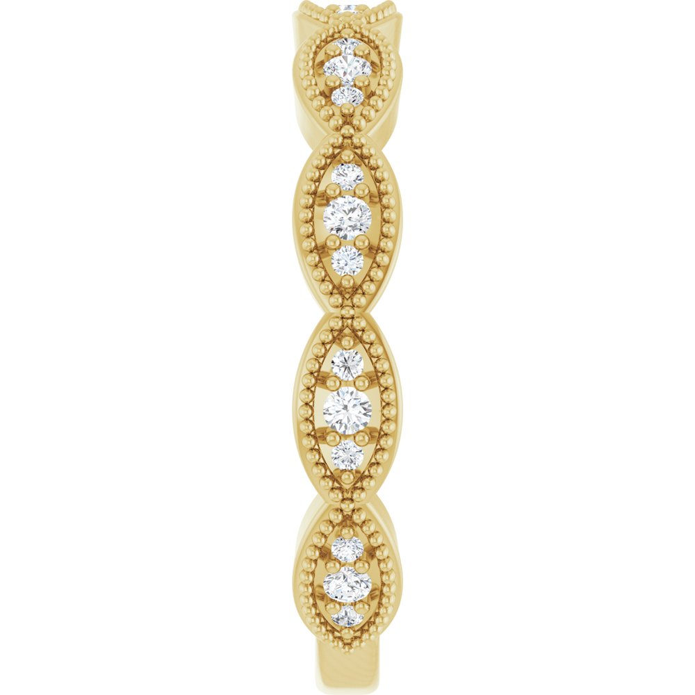 14K Yellow Gold 1/5 CTW Lab-Grown Diamond Infinity-Inspired Anniversary Band