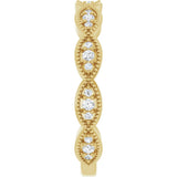 14K Yellow Gold 1/5 CTW Lab-Grown Diamond Infinity-Inspired Anniversary Band