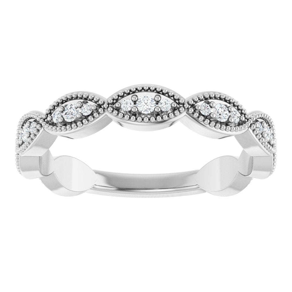 14K White 1/5 CTW Natural Diamond Infinity Anniversary Band