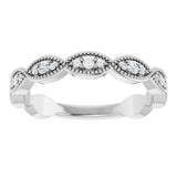 14K White 1/5 CTW Natural Diamond Infinity Anniversary Band