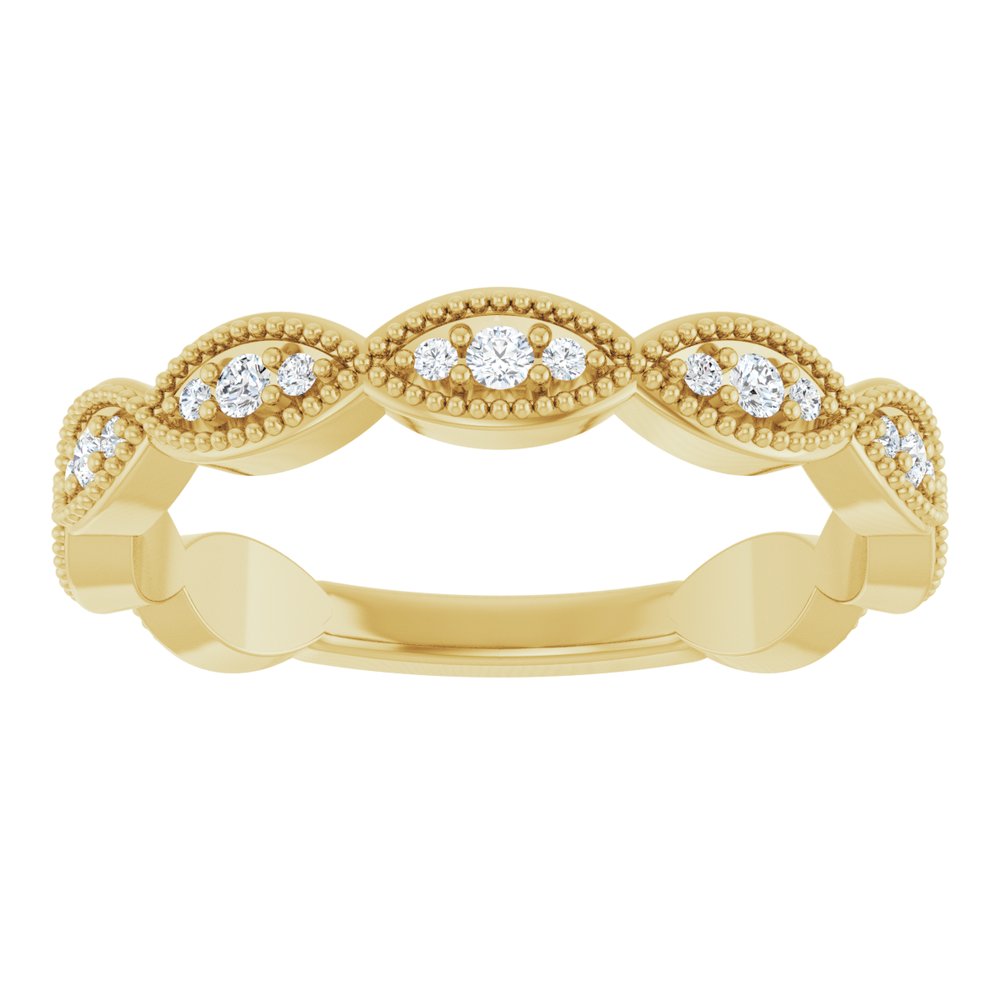 14K Yellow Gold 1/5 CTW Lab-Grown Diamond Infinity-Inspired Anniversary Band