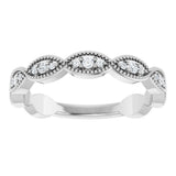 14K White Gold 1/5 CTW Lab-Grown Diamond Infinity-Inspired Anniversary Band