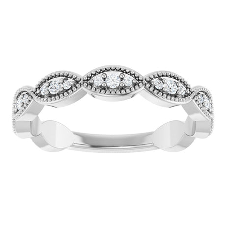 14K White Gold 1/5 CTW Lab-Grown Diamond Infinity-Inspired Anniversary Band