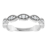 14K White 1/5 CTW Natural Diamond Infinity-Inspired Anniversary Band