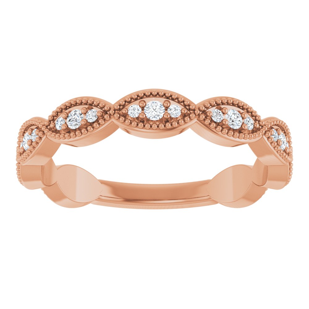 14K Rose Gold 1/5 CTW Lab-Grown Diamond Infinity-Inspired Anniversary Band