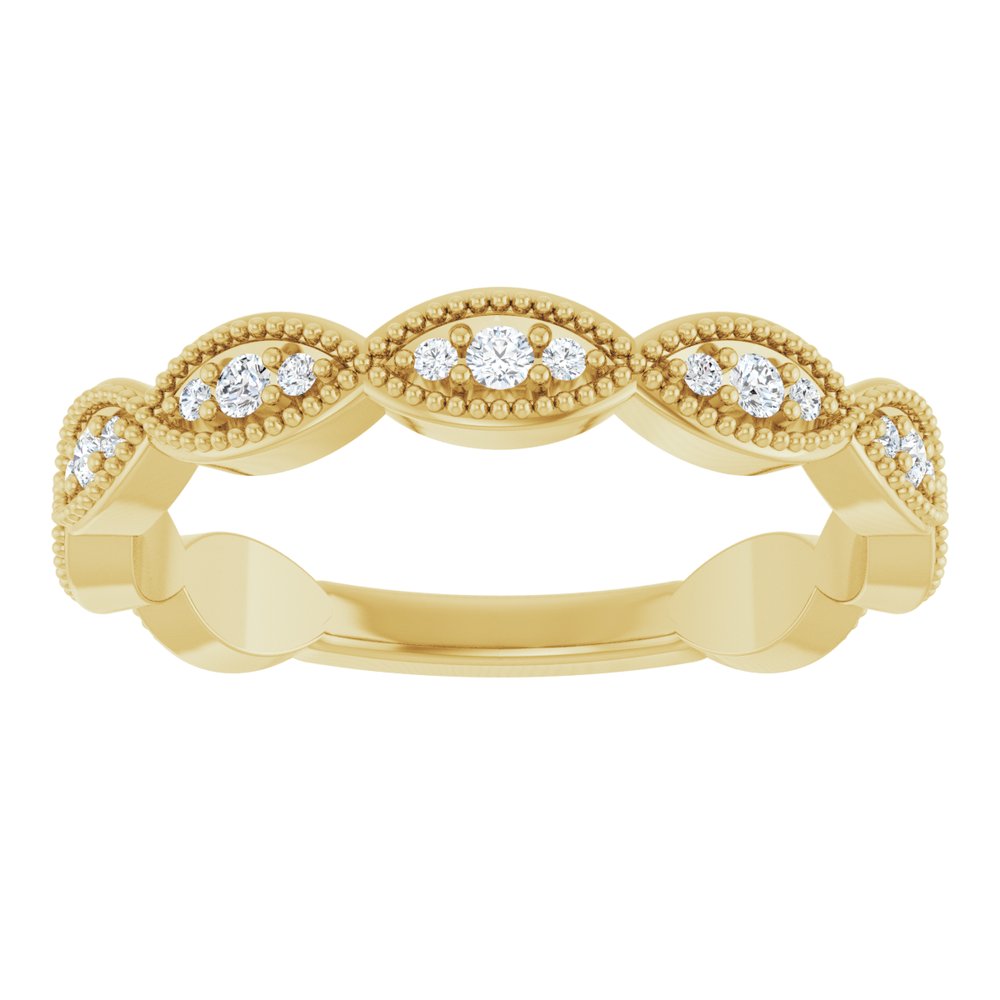 14K Yellow 1/5 CTW Natural Diamond Infinity Anniversary Band