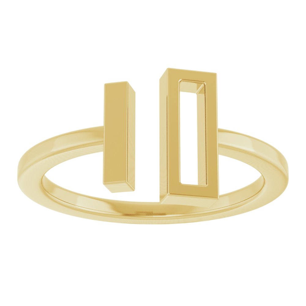 14K Yellow Bar Ring