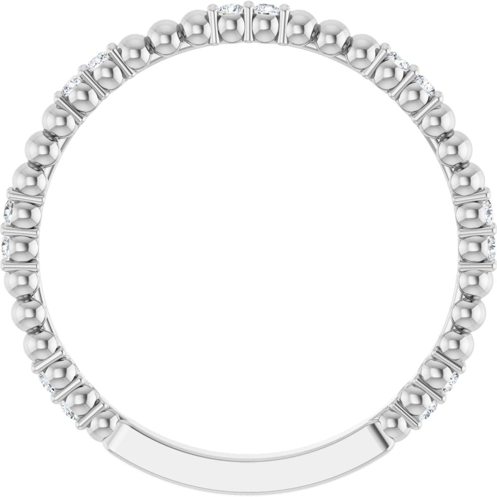 14K White 1/8 CTW Natural Diamond Anniversary Band