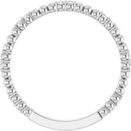 14K White 1/8 CTW Natural Diamond Anniversary Band