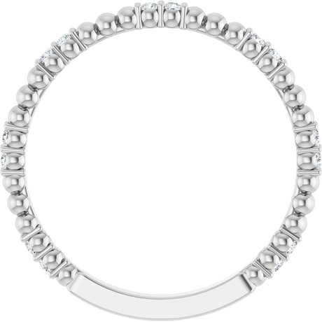 14K White Gold 1/8 CTW Natural Diamond Anniversary Band