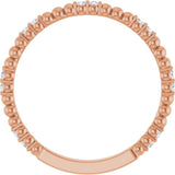14K Rose Gold 1/8 CTW Natural Diamond Anniversary Band