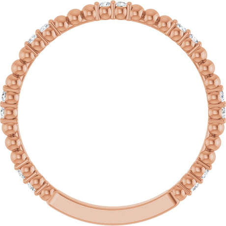 14K Rose Gold 1/8 CTW Natural Diamond Anniversary Band