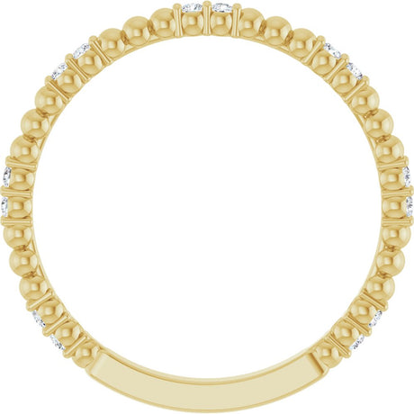 14K Yellow 1/8 CTW Natural Diamond Anniversary Band