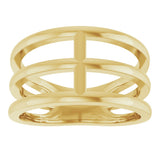 14K Yellow Negative Space Ring