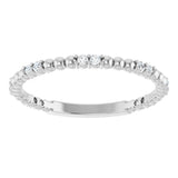 14K White 1/8 CTW Natural Diamond Anniversary Band