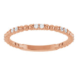 14K Rose Gold 1/8 CTW Natural Diamond Anniversary Band