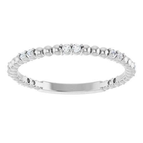 14K White Gold 1/8 CTW Natural Diamond Anniversary Band