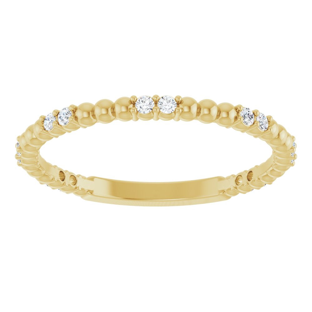 14K Yellow 1/8 CTW Natural Diamond Anniversary Band