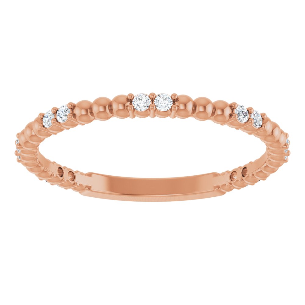 14K Rose 1/8 CTW Natural Diamond Anniversary Band