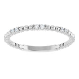 14K White 1/8 CTW Natural Diamond Anniversary Band