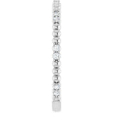 14K White 1/8 CTW Natural Diamond Anniversary Band