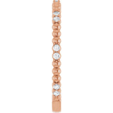 14K Rose Gold 1/8 CTW Natural Diamond Anniversary Band