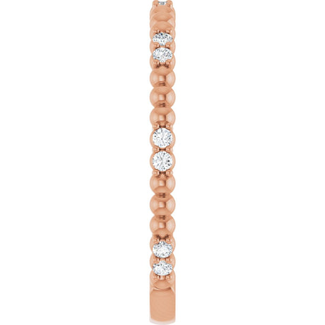 14K Rose Gold 1/8 CTW Natural Diamond Anniversary Band