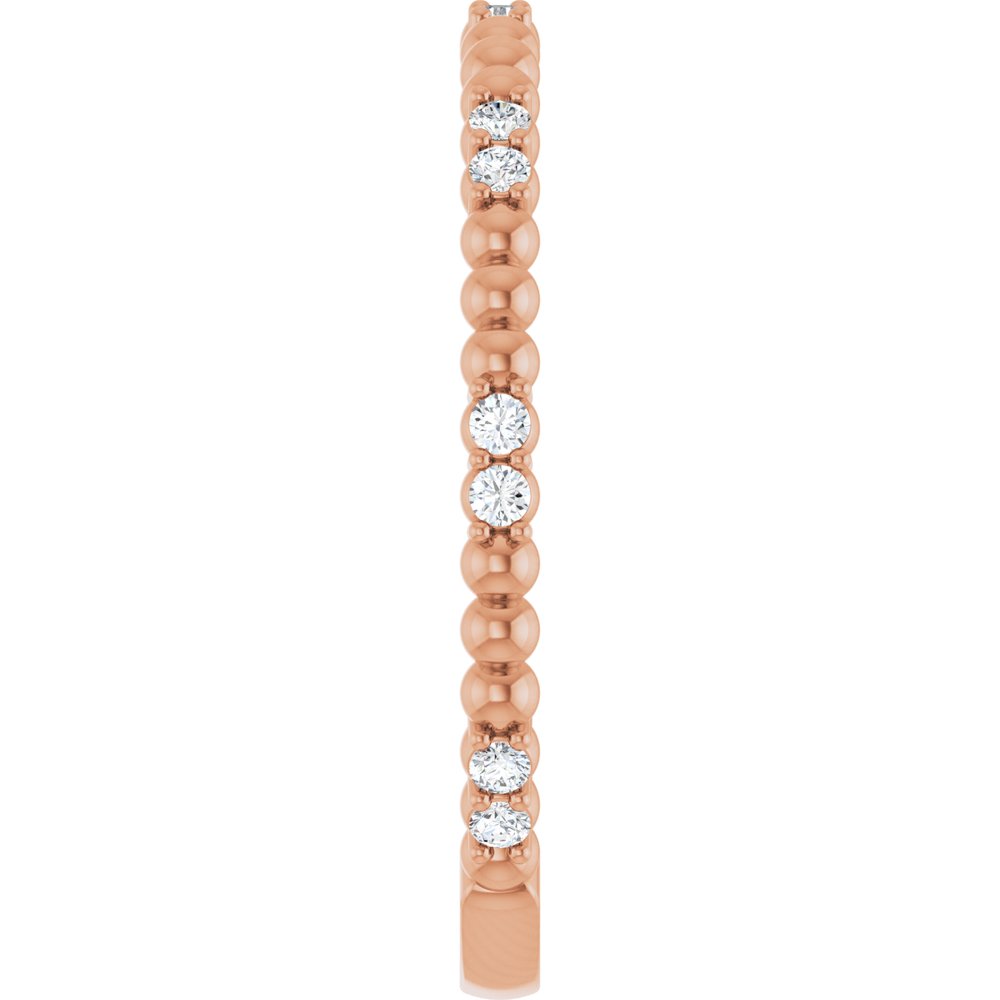 14K Rose 1/8 CTW Natural Diamond Anniversary Band