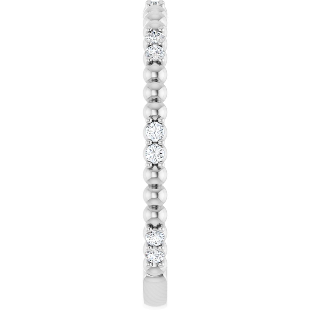 14K White Gold 1/8 CTW Natural Diamond Anniversary Band