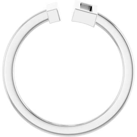 14K White Bar Ring