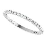 14K White 1/8 CTW Natural Diamond Anniversary Band