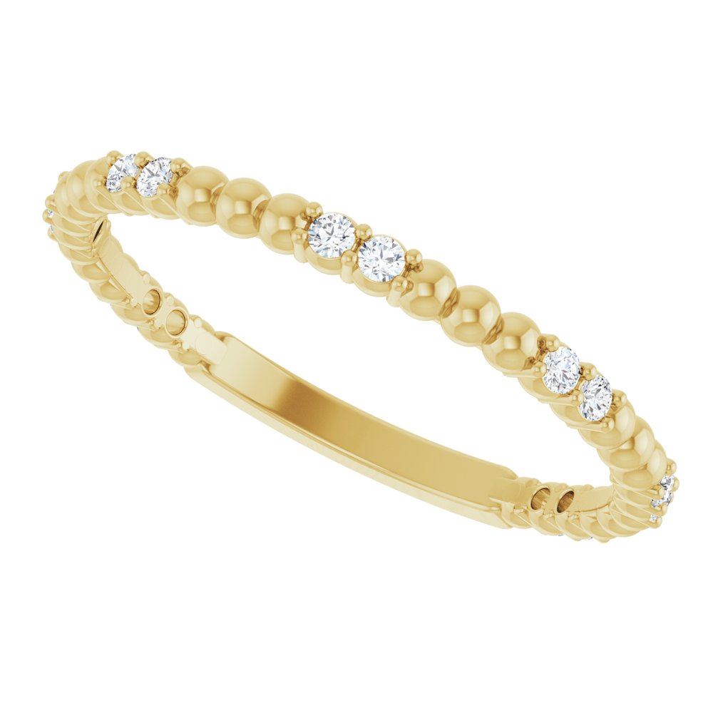 14K Yellow 1/8 CTW Natural Diamond Anniversary Band