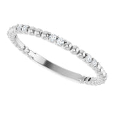 14K White Gold 1/8 CTW Natural Diamond Anniversary Band