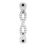 14K White 1/3 CTW Natural Diamond Infinity-Inspired Eternity Band